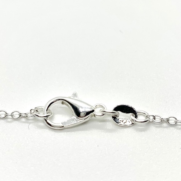 925 Royal Blue Mermaid Scale Pendant Necklace - Picture 4 of 4